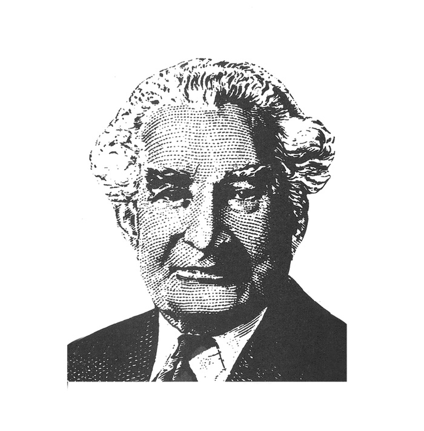 Official monochrome portrait of Sir Alexander Bustamante