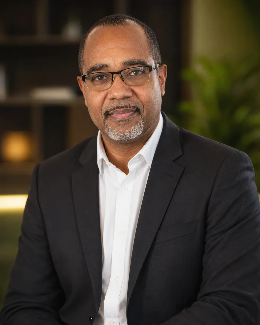 Portrait of James Dunn, founder and publisher of LimeGrid.net in Jamaica.